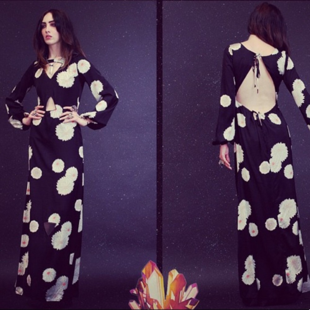Free People American Gold Maxi dress sz m